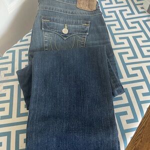 True Religion Dark Blue Straight Leg Jeans